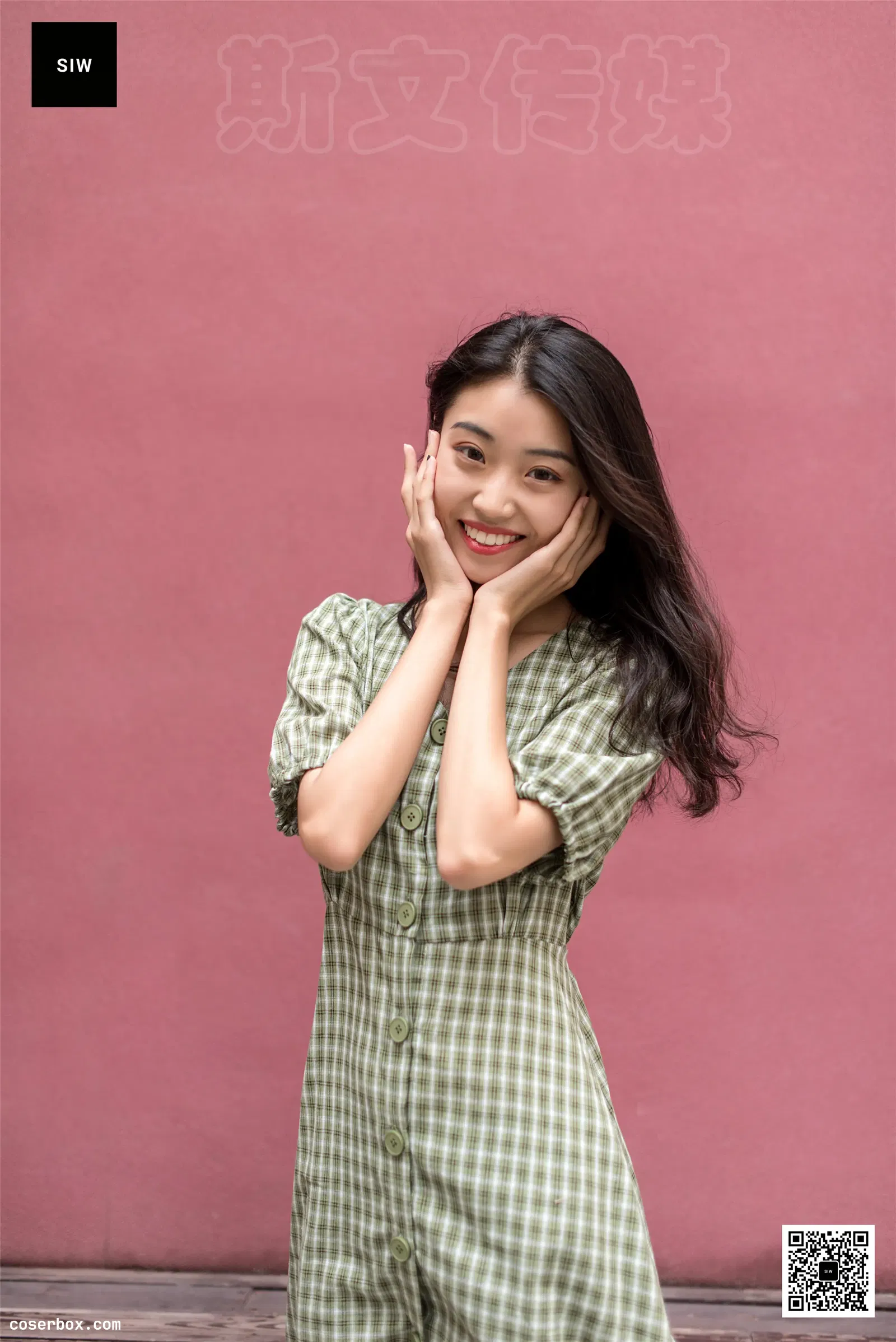 SIW斯文传媒 NO.025 田园风绿格子质朴少女连衣裙 - 蓉儿 [77P 163.4MB]