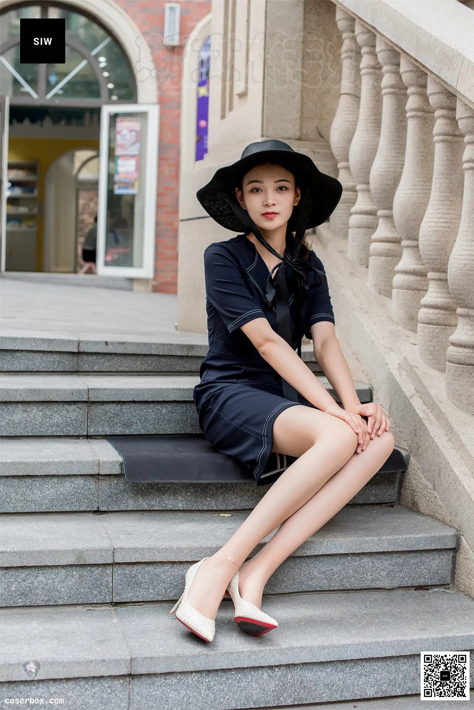 SIW斯文传媒 NO.009 气质职业装工装中袖蓝连衣裙 - 嘉慧 [63P 189.84MB]