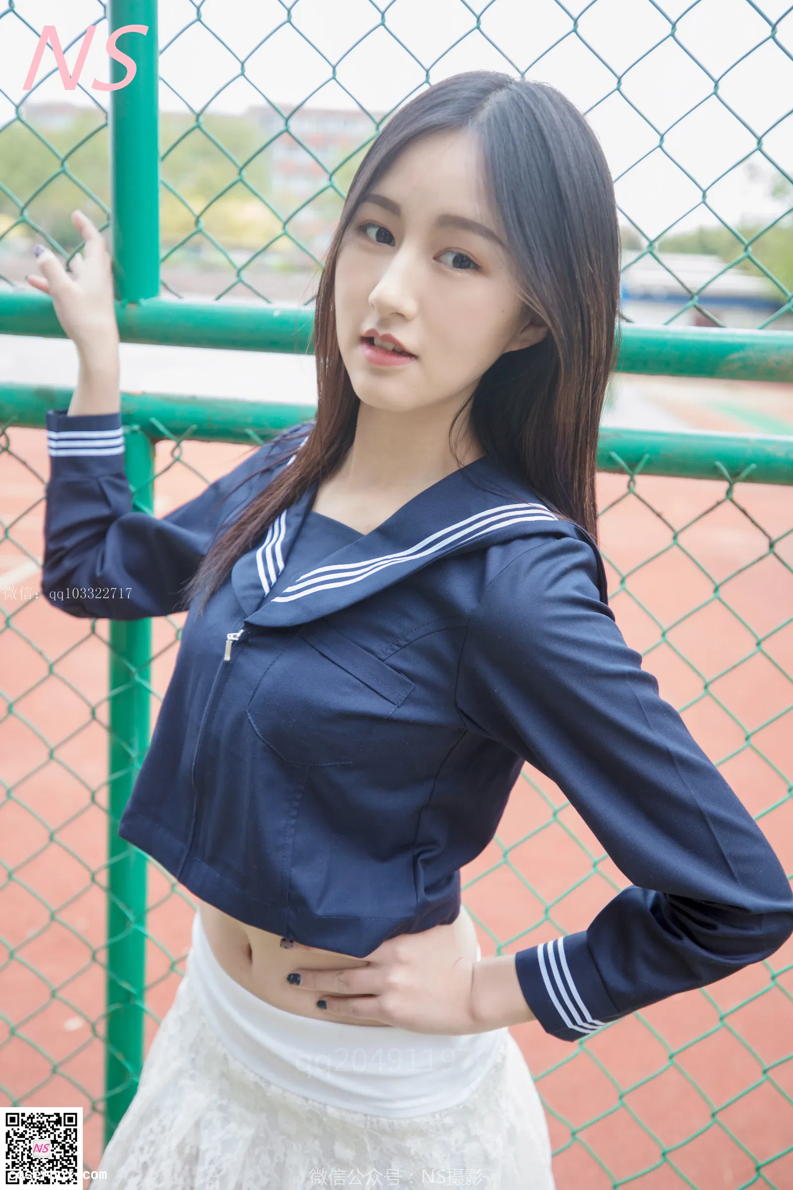 纳丝摄影 NO.194 北北 户外蕾丝短裙制服 [76P 497.91MB]