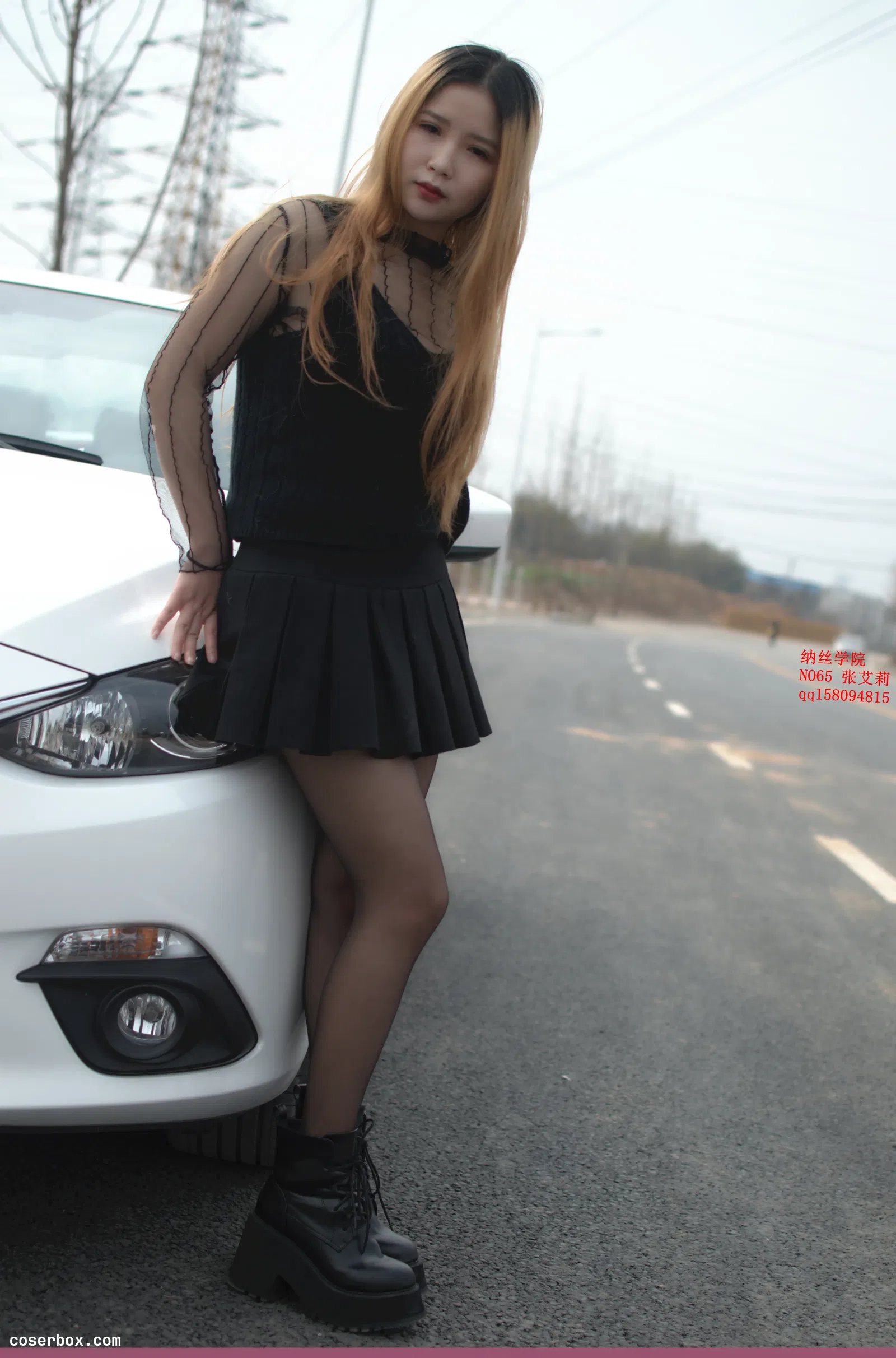 纳丝摄影 NO.065 张艾利 丝袜车模 [38P 464.66MB]