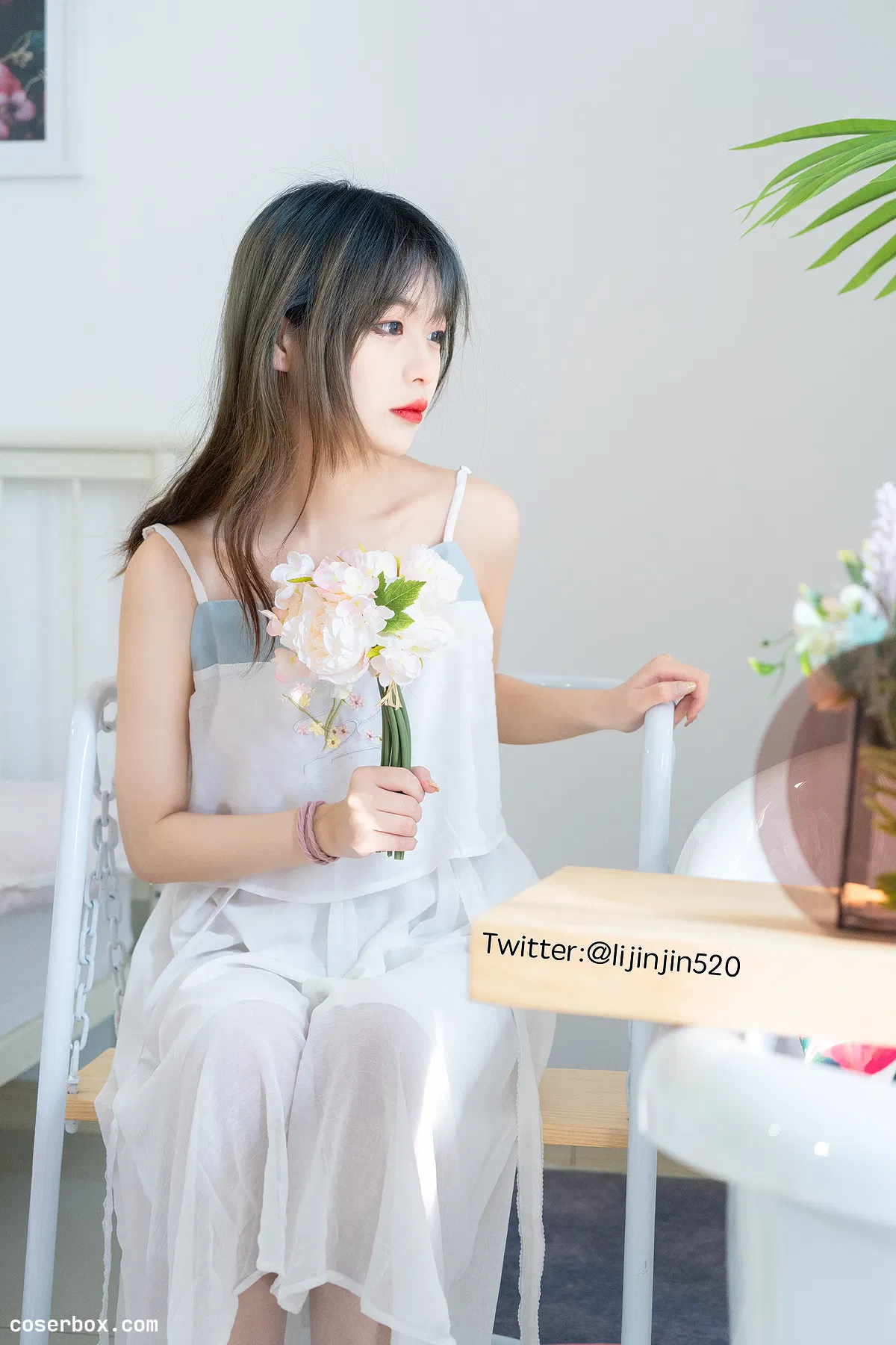 梨瑾瑾 NO.017 室内吊带裙 - 1