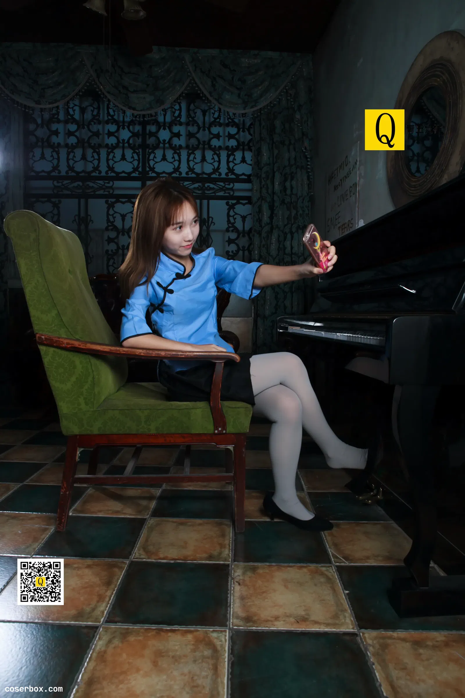 青丘女神 NO.076 2017.12.03 猫猫 民国学生 [80P 59.95MB]