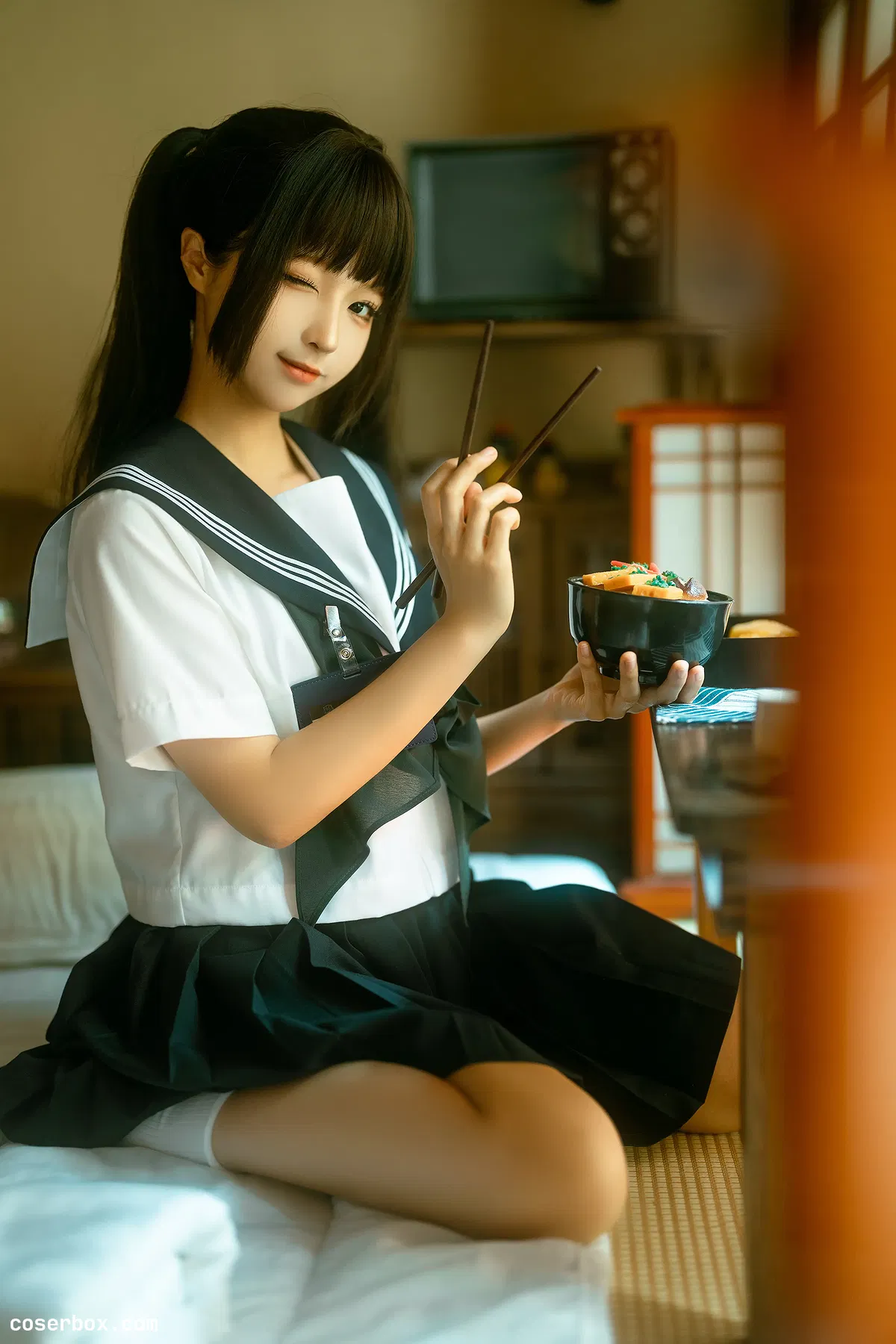 蠢沫沫 NO.245 居家学妹 - 1