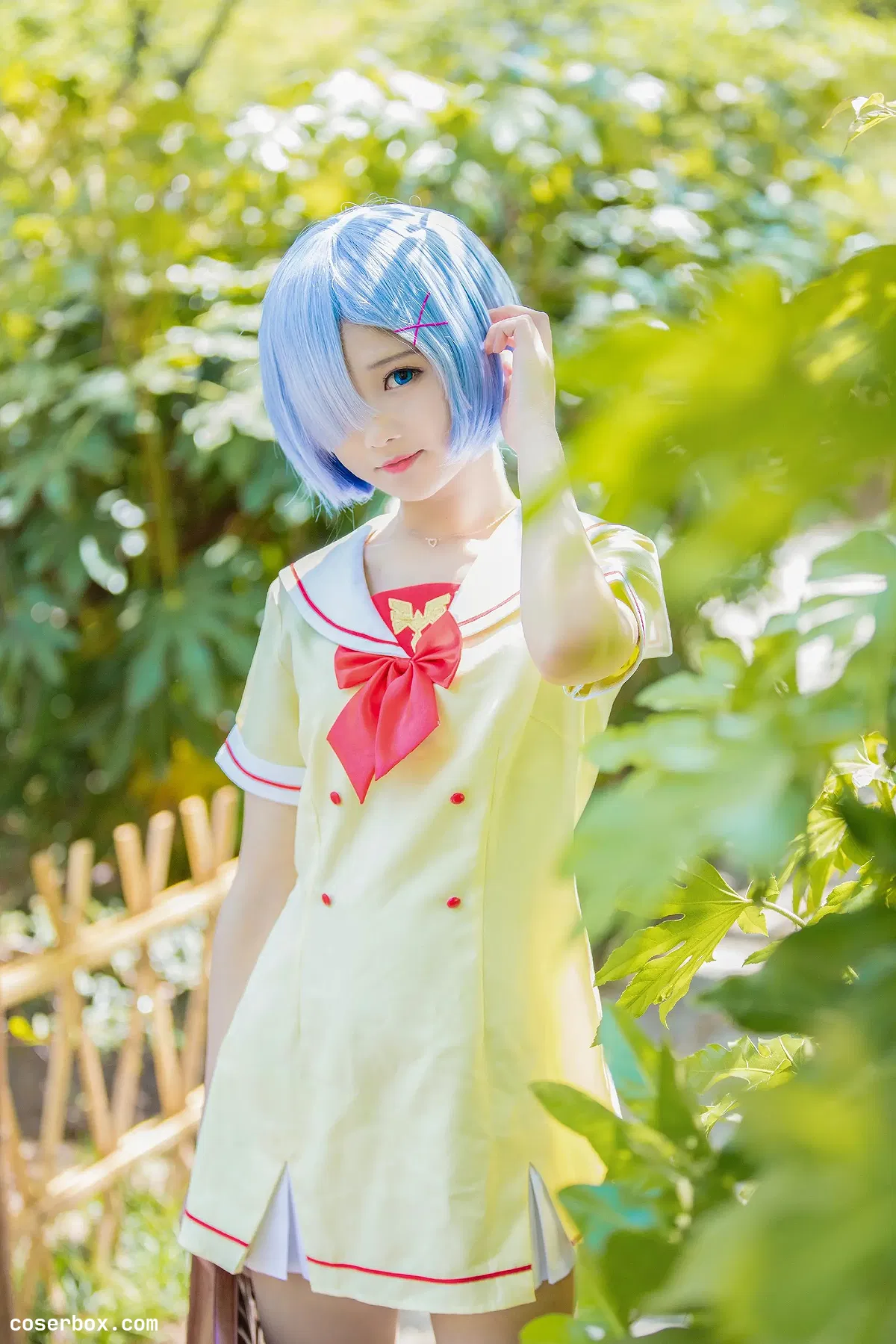 羽天Shine NO.23 RE从零开始的异世界生活 COS JK蕾姆2 [9P 34.95MB] - 1