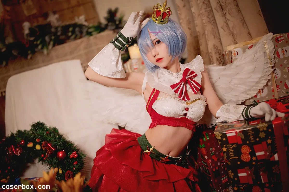 花柒Hana NO.003 圣诞蕾姆cos正片 [22P 68.74MB] - 2