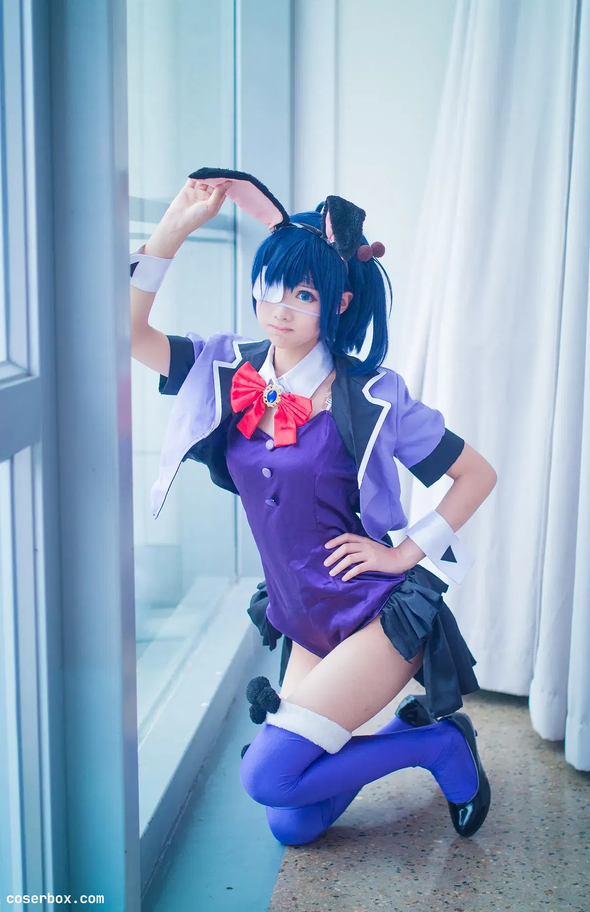 羽天Shine NO.07 中二病也要谈恋爱夏日COS场照会COS可爱小鸟游六花兔女郎 [14P 24.62MB] - 1