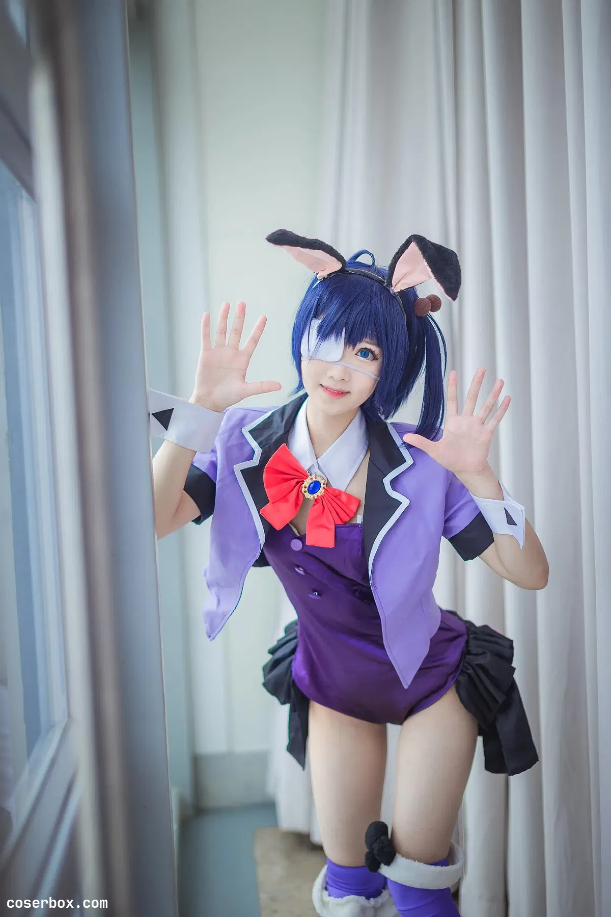 羽天Shine NO.07 中二病也要谈恋爱夏日COS场照会COS可爱小鸟游六花兔女郎 [14P 24.62MB] - 2