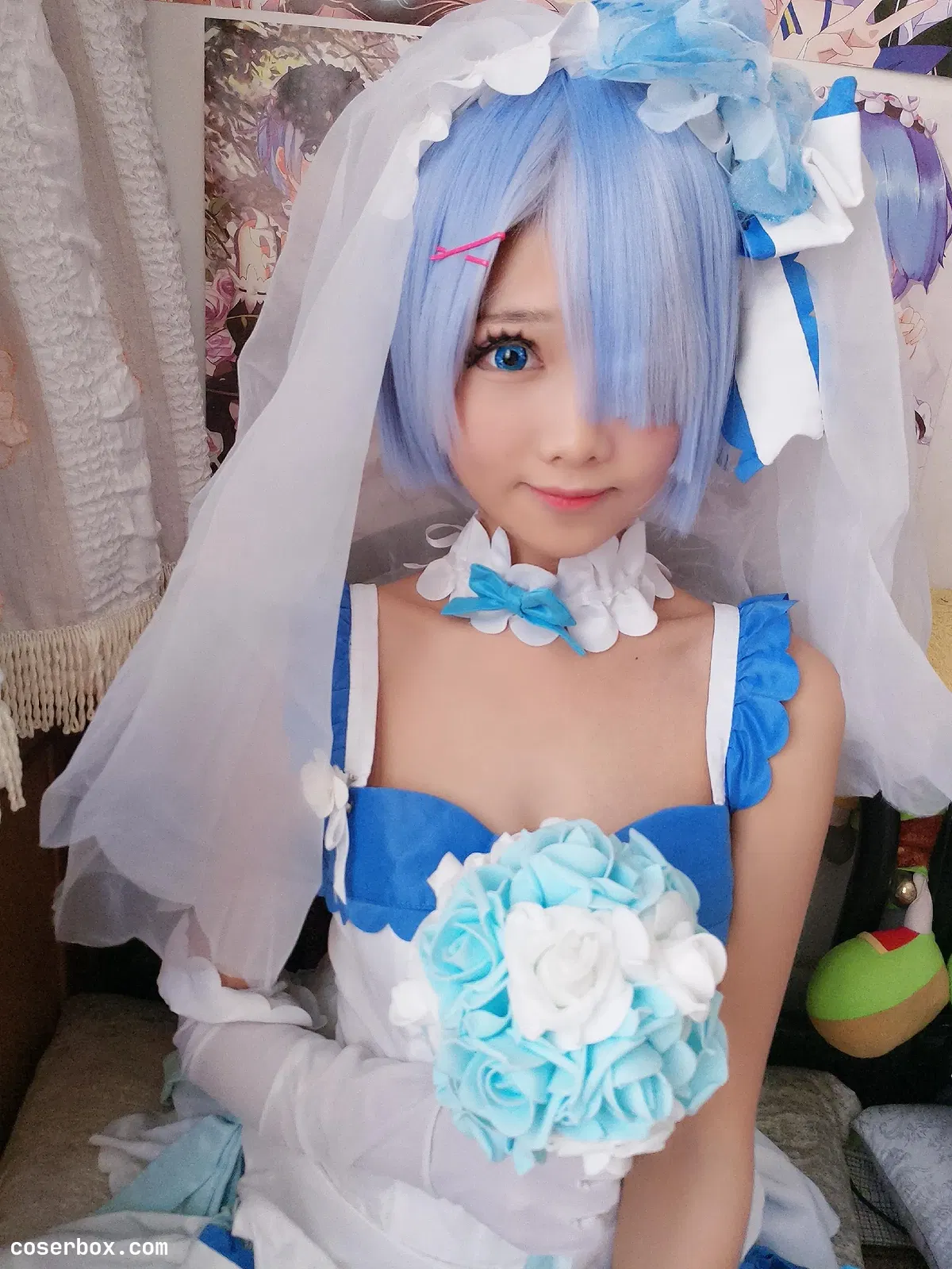 羽天Shine NO.26 RE从零开始的异世界生活COS可爱蕾姆花嫁 [10P 36.9MB] - 2