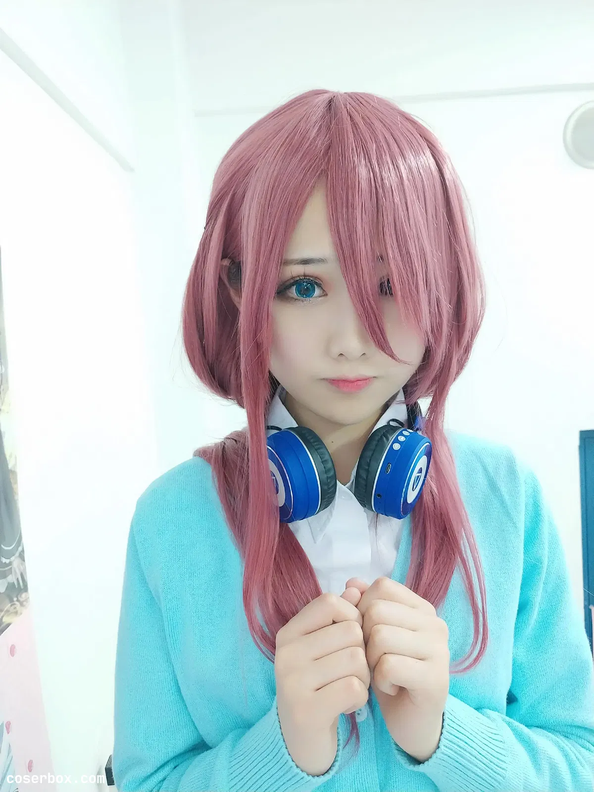 羽天Shine NO.02 五等分的花嫁COS可爱三玖表情包 [8P 21.03MB] - 2