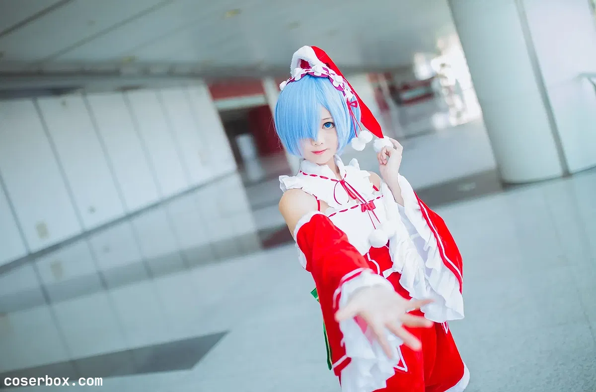 羽天Shine NO.29 RE从零开始的异世界生活COS蕾姆可爱场照圣诞 [13P 14.86MB] - 1