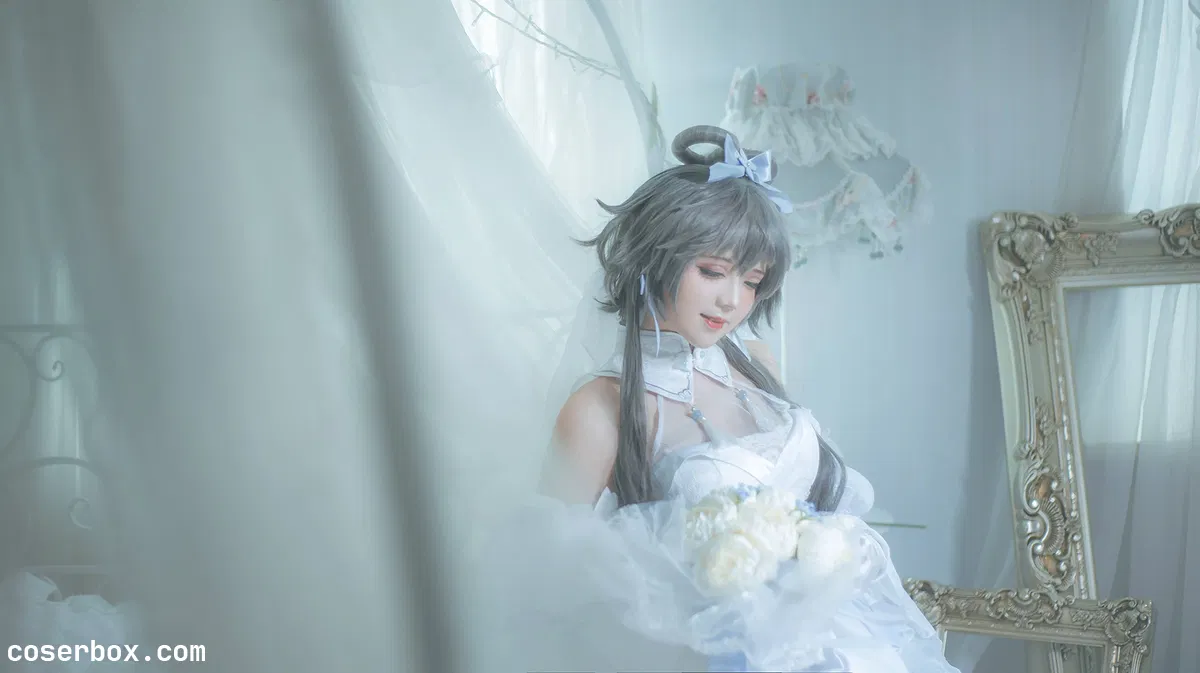 渊秧 NO.009 Vocaloid洛天依婚纱cos [10P 122.09MB] - 1