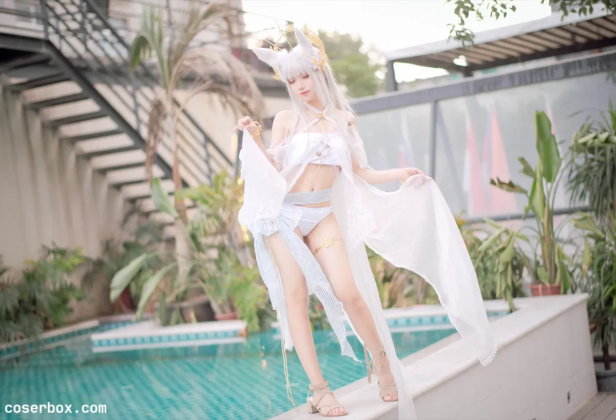 花柒Hana NO.006 白金cos泳装 [18P 42.73MB] - 2