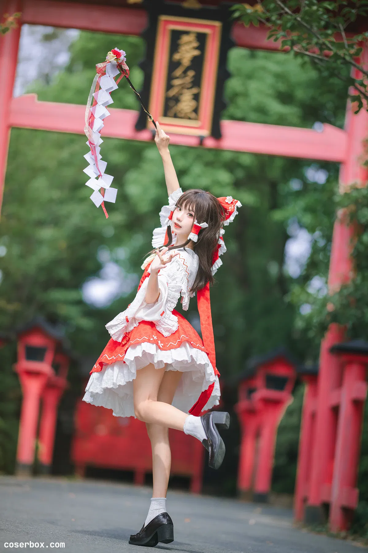 花柒Hana NO.015 森森仙短款灵梦 [15P 156.85MB] - 2