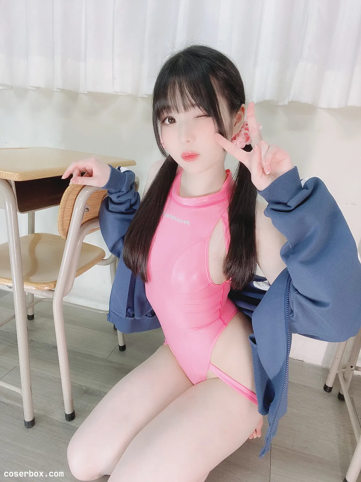 霜月shimo NO.072 Pink Swimsuit 粉色泳装 - 1