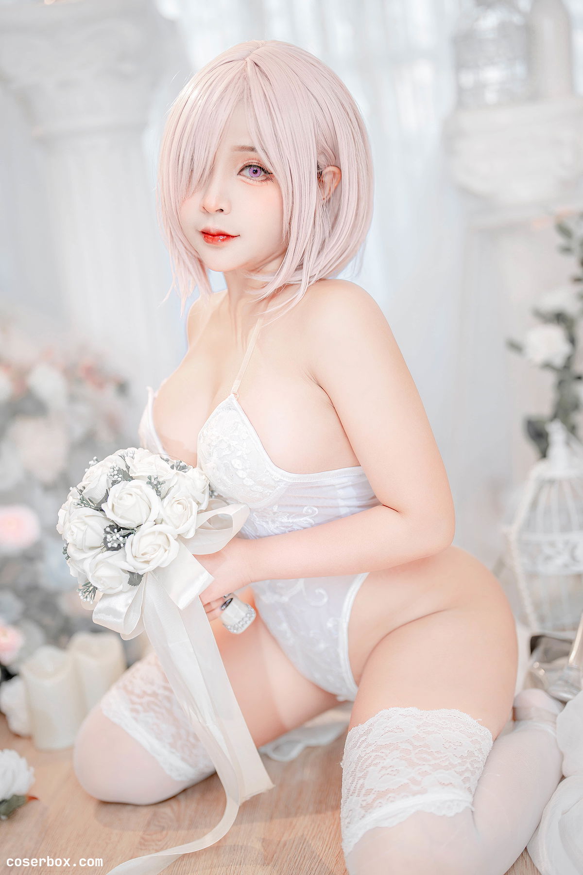 Sayo Momo NO.022 NO.19 Mashu white lingerie body oil (玛修白色内衣抹油)  - 1