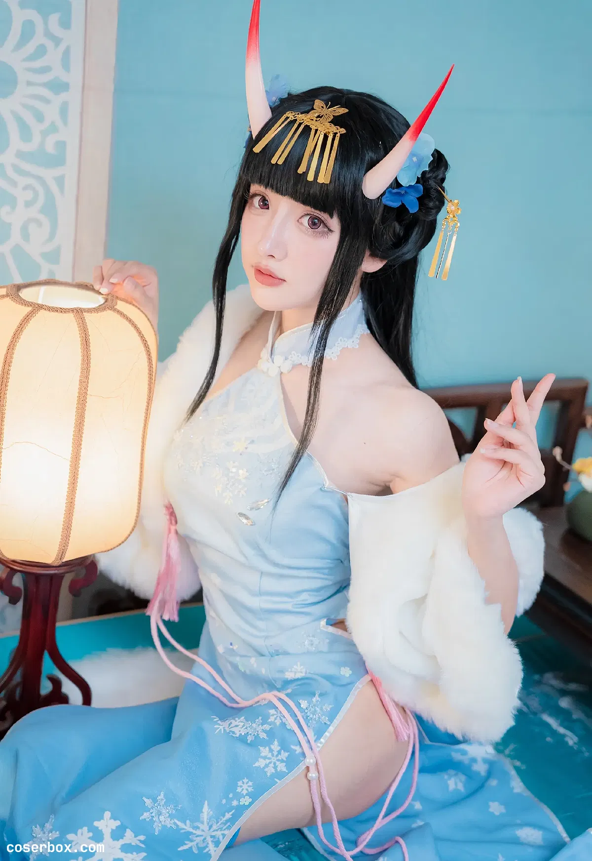 紫氯氯 NO.017 能代 貅 旗袍 - 1