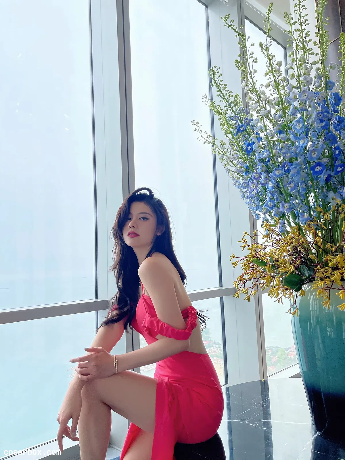 就是阿朱啊 NO.036  粉色的裙摆 [9P-45MB] - 1