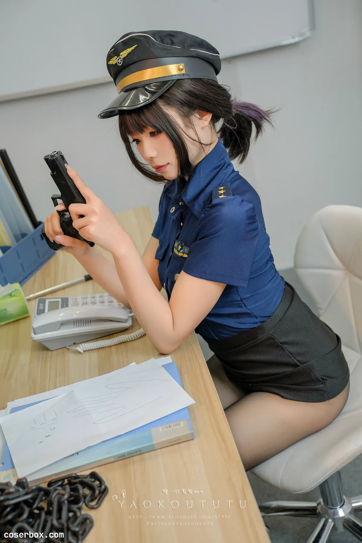 黏黏团子兔 NO.068 七月订阅『乌龙女警』 Good-night Kiss - 2