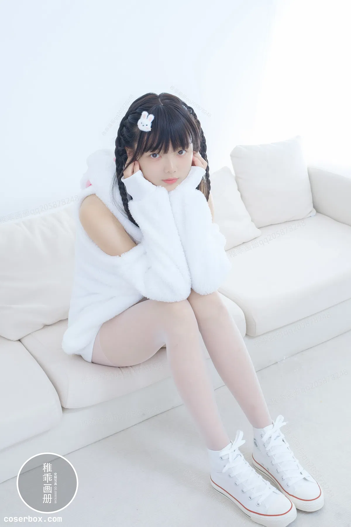 稚乖画册 晴空10 夜夜 白丝双马尾 - 1