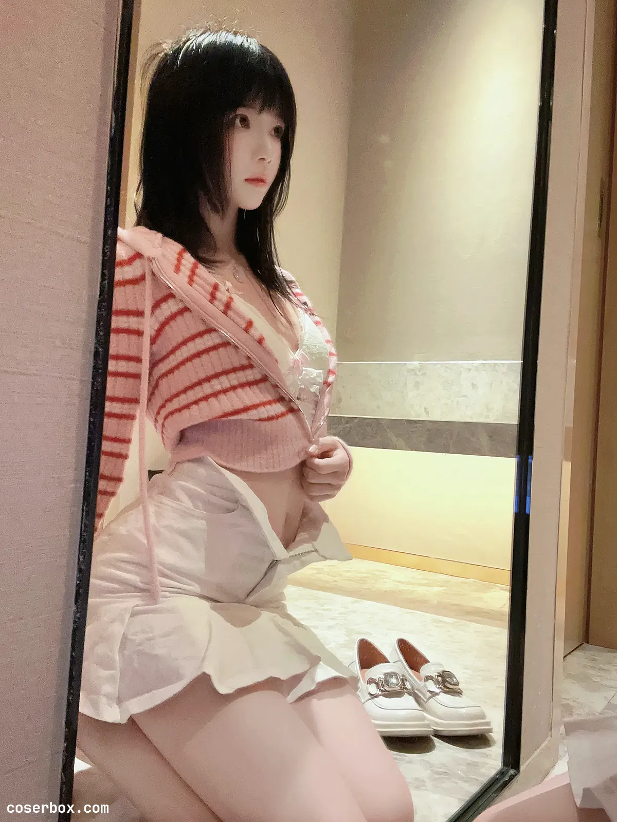 桜桃喵 2023.11.18 条纹毛衣 - 2