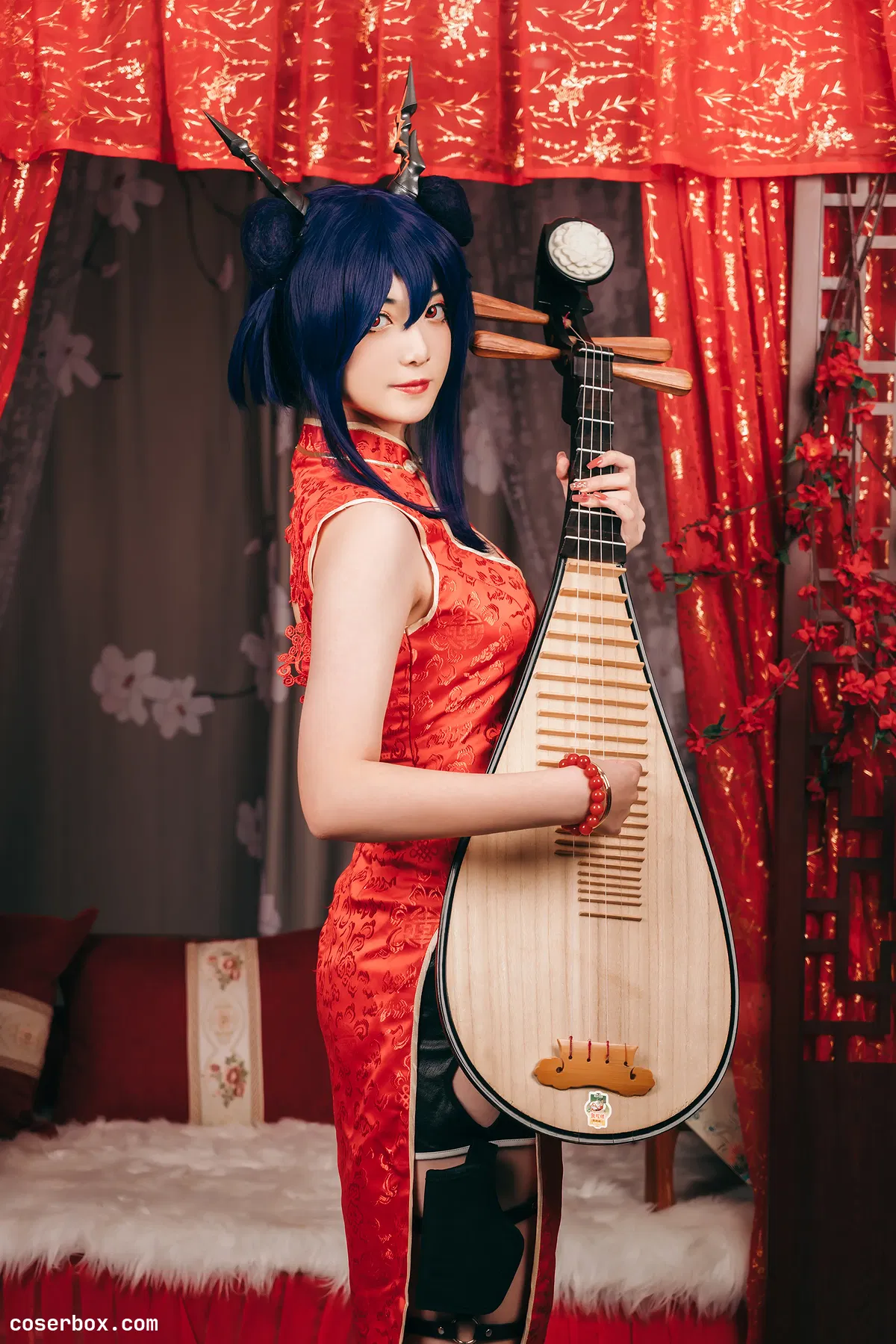 许枳 2023.12.11 陈的红色旗袍 - 1