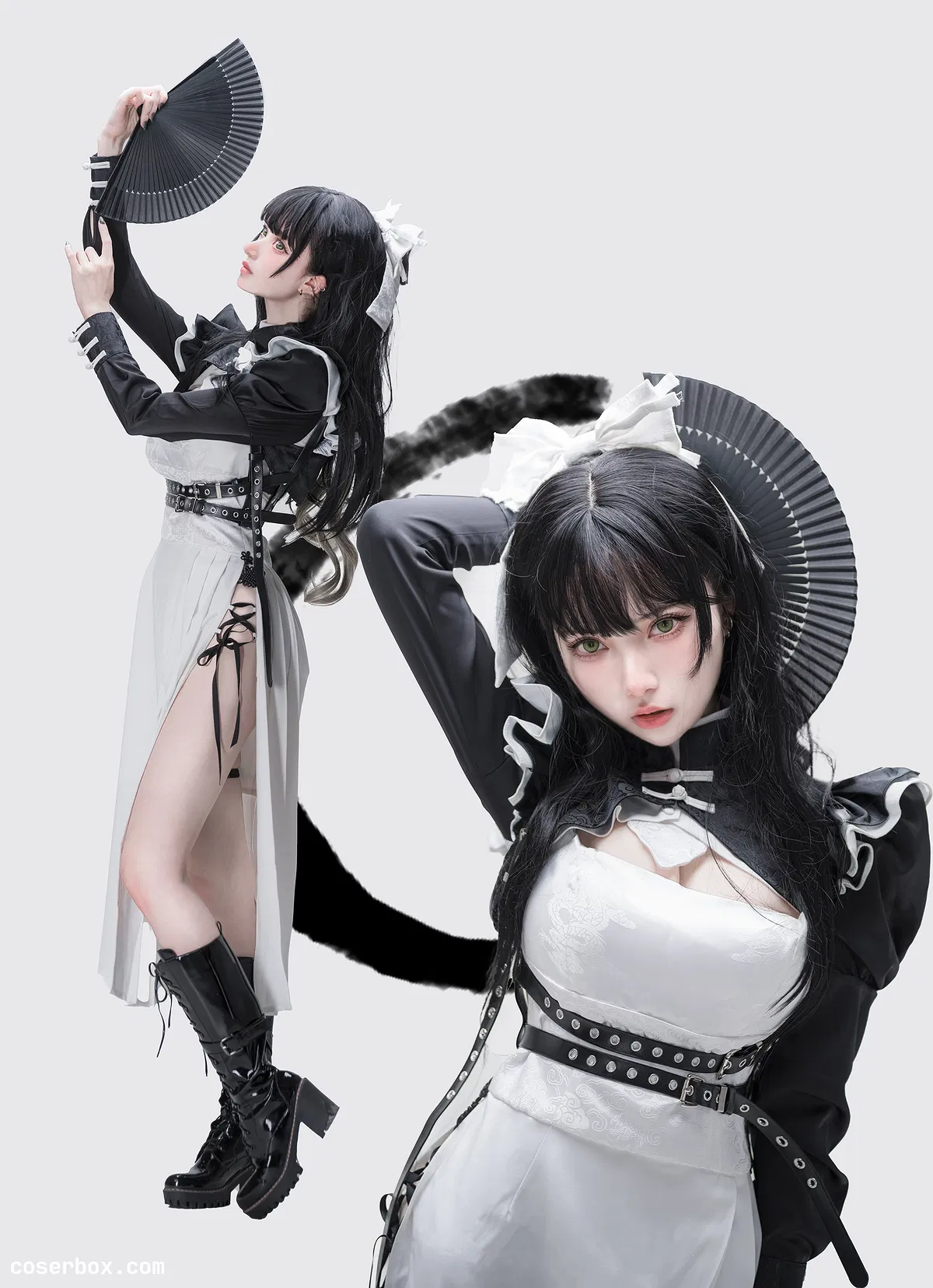 炭烤莉莉黑 2024.01.30 坂内若 玲珑双子白旗袍 - 1