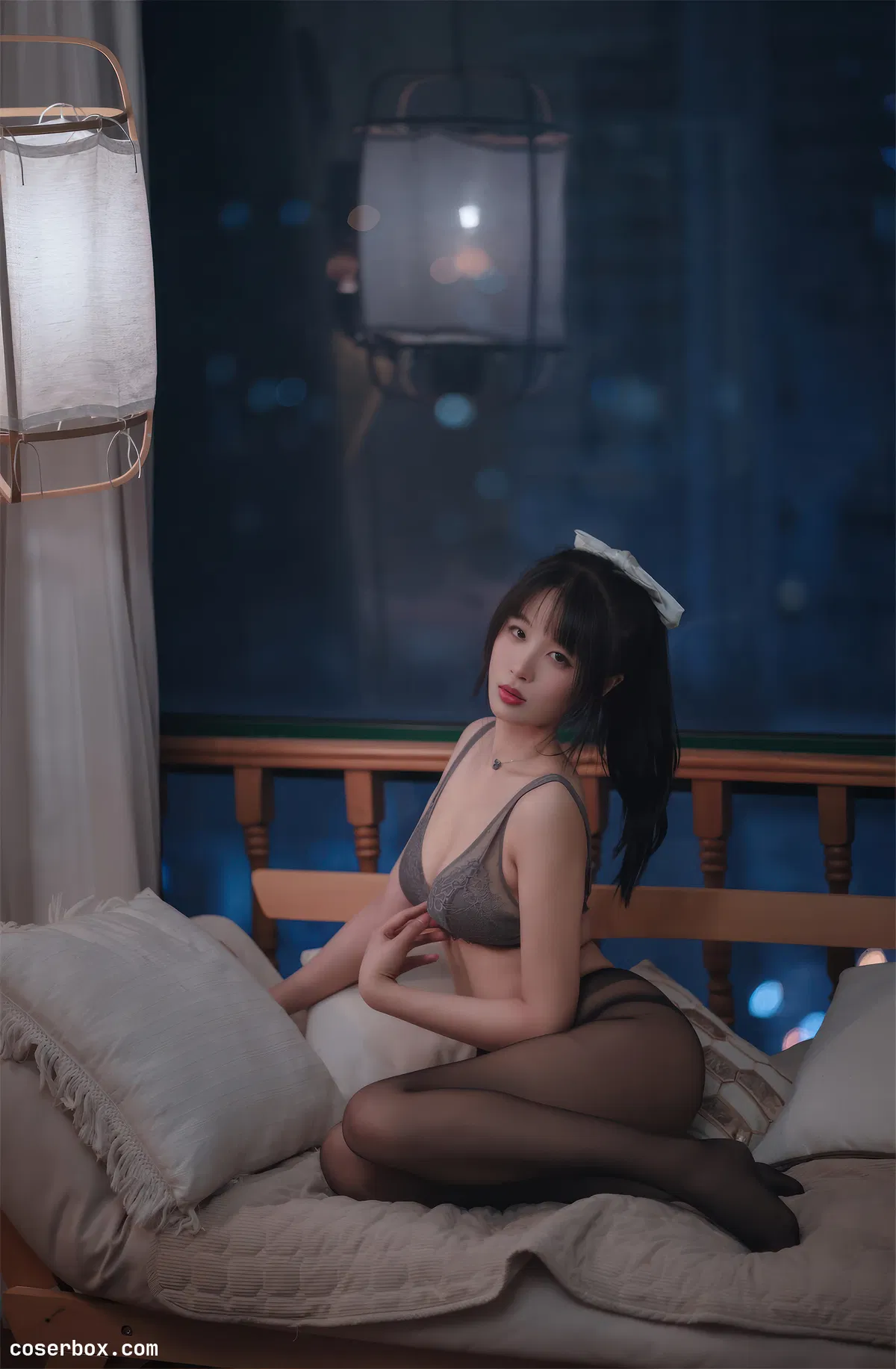 轩萧学姐 2024.04.23 灰色蕾丝 - 1