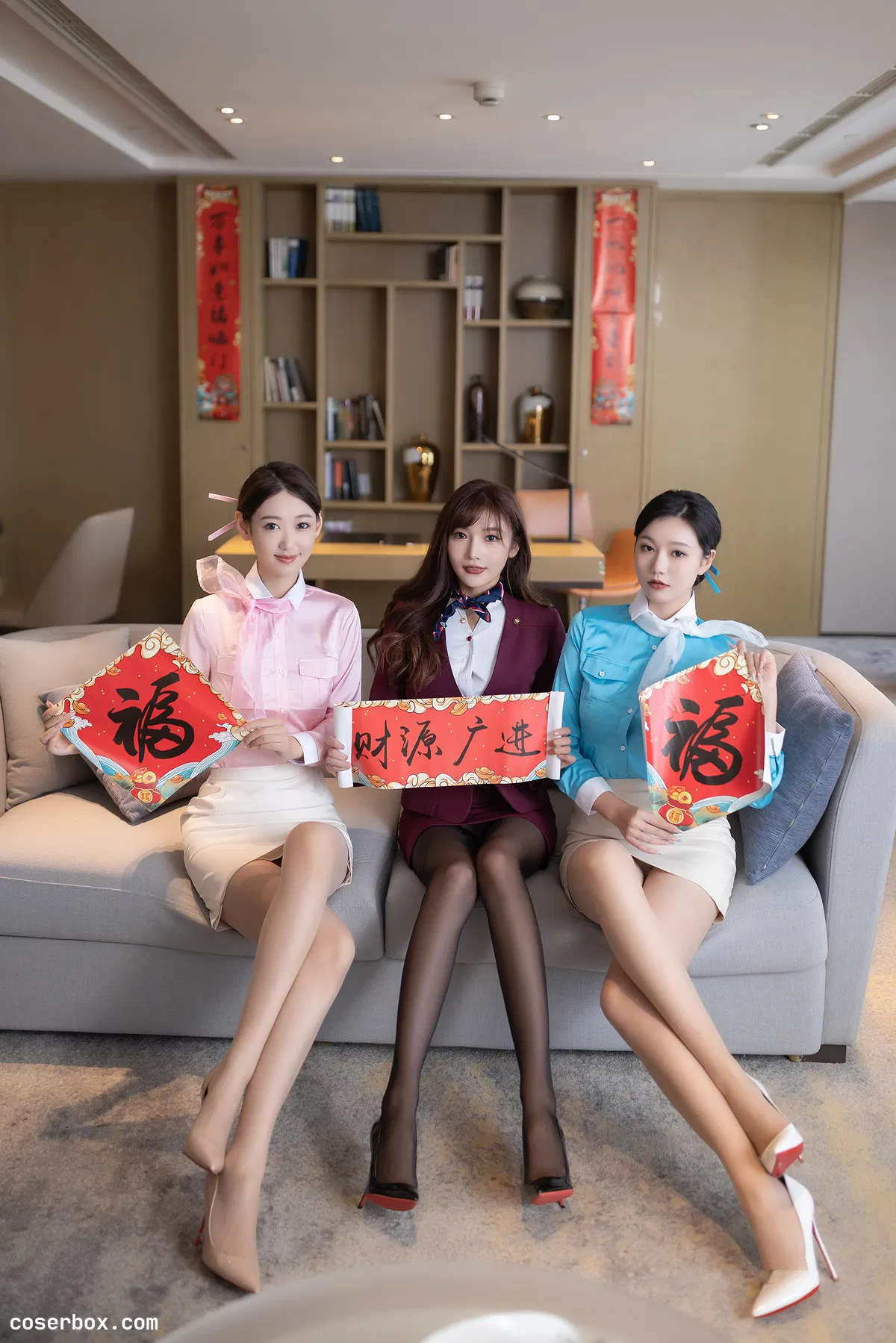 唐安琪 2024.06.25 内购私拍 &陆萱萱&安然 – 恭贺新春 - 2