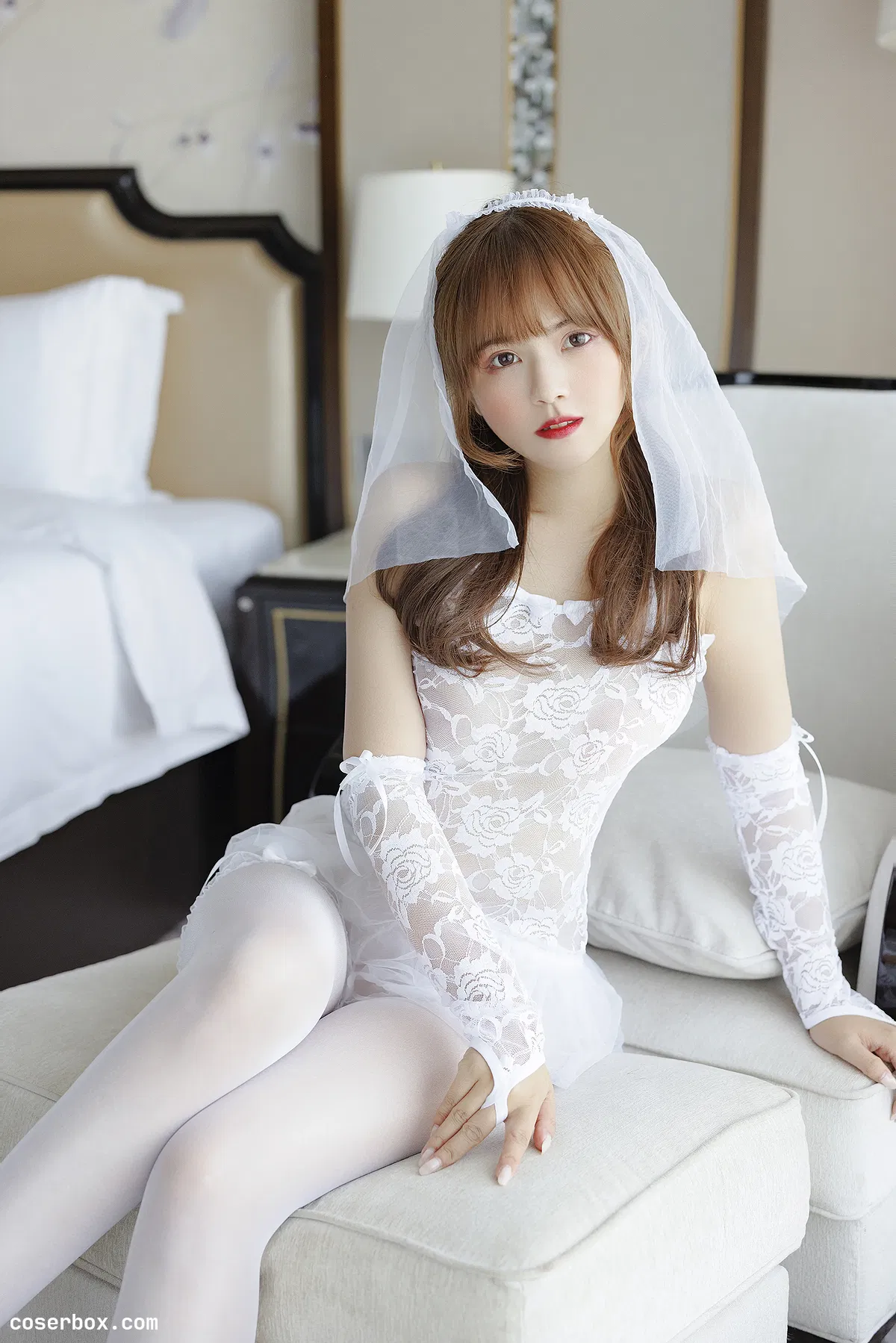 张思允 2024.07.10 内购无水印 白色婚纱 - 1