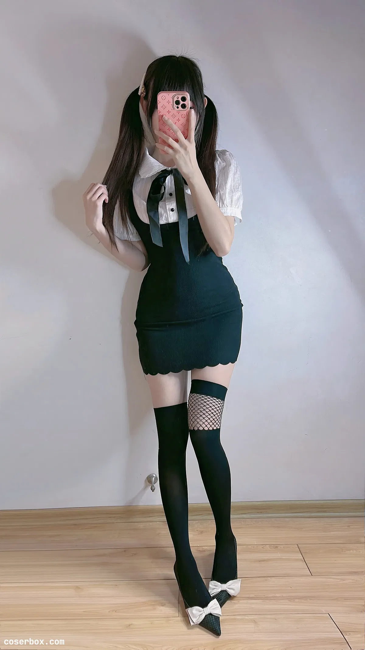 miko酱ww 2024.07.23 自拍系列 黑白连衣裙 - 2