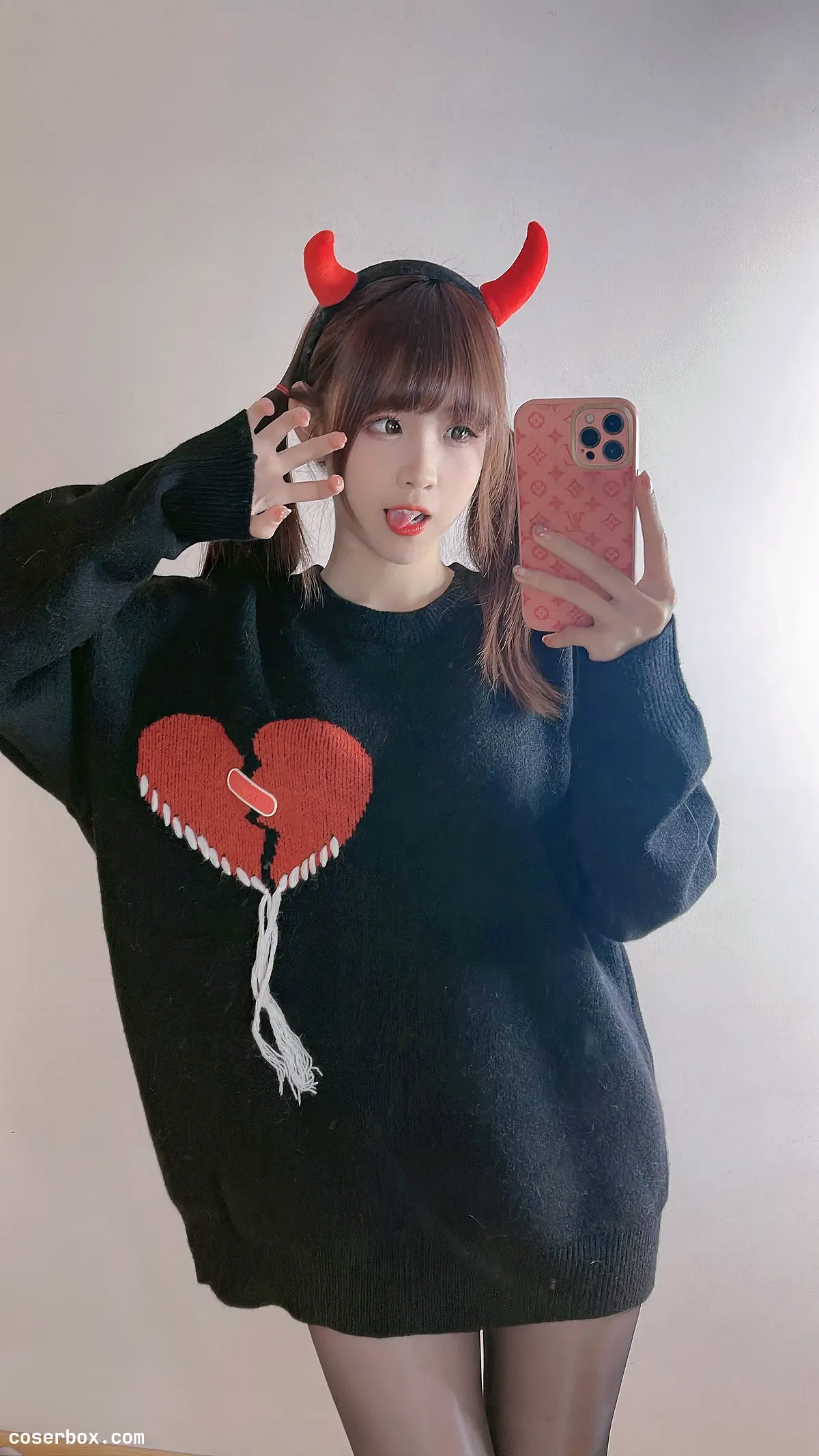 miko酱ww 2024.07.31 自拍系列 灰毛衣 - 2