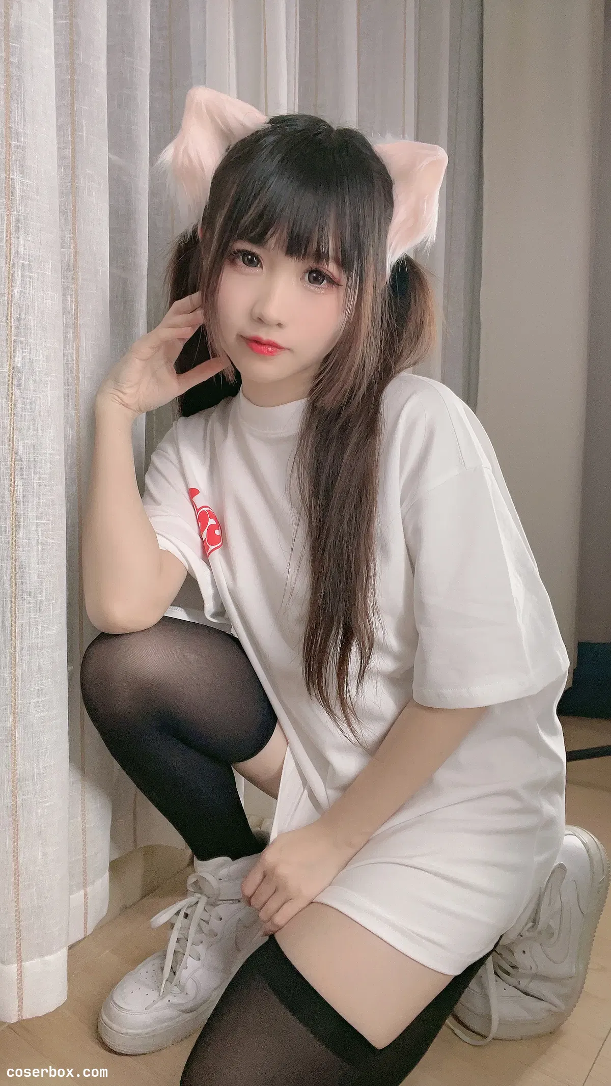 miko酱ww 2024.08.04 自拍系列 白t 豹纹 - 2