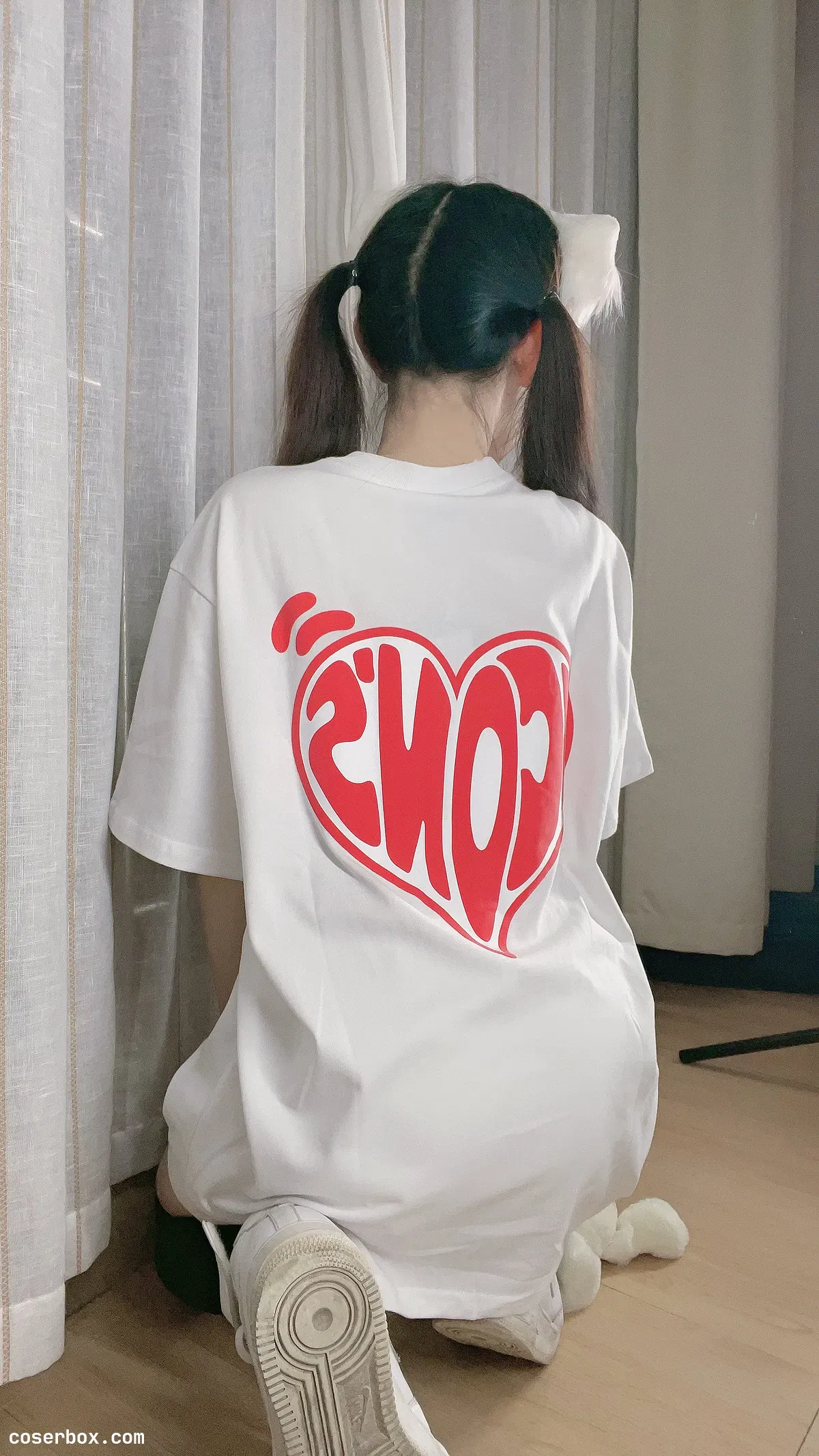 miko酱ww 2024.08.04 自拍系列 白t 豹纹 - 1