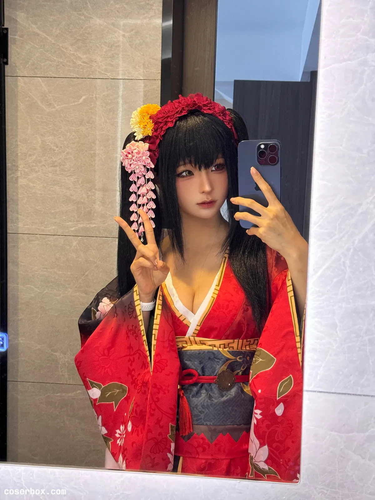 蠢沫沫 2024.08.31 狂三和服cos - 2