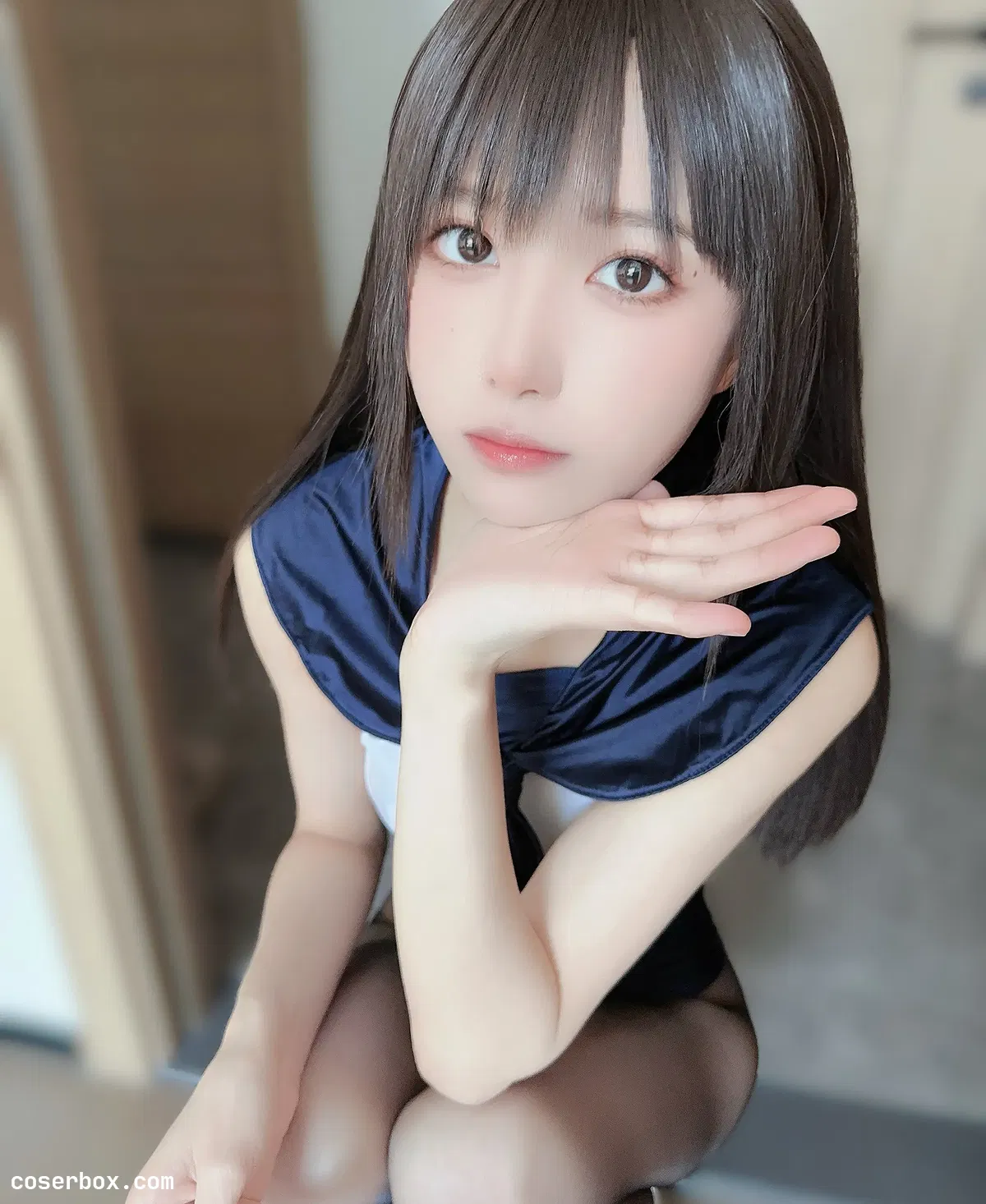 布丁大法2024.08.28 蓝色连体泳衣 - 1