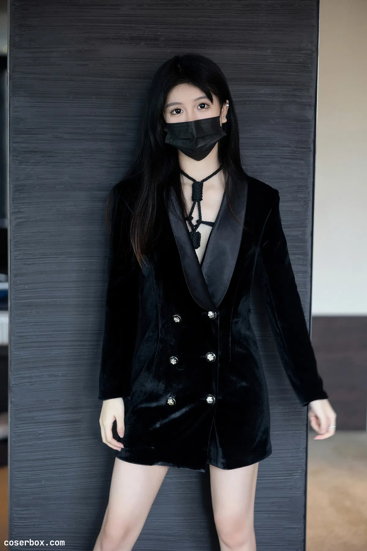 谢小蒽(幼幼) 2024.08.21 内购私拍 黑色绳缚 - 1