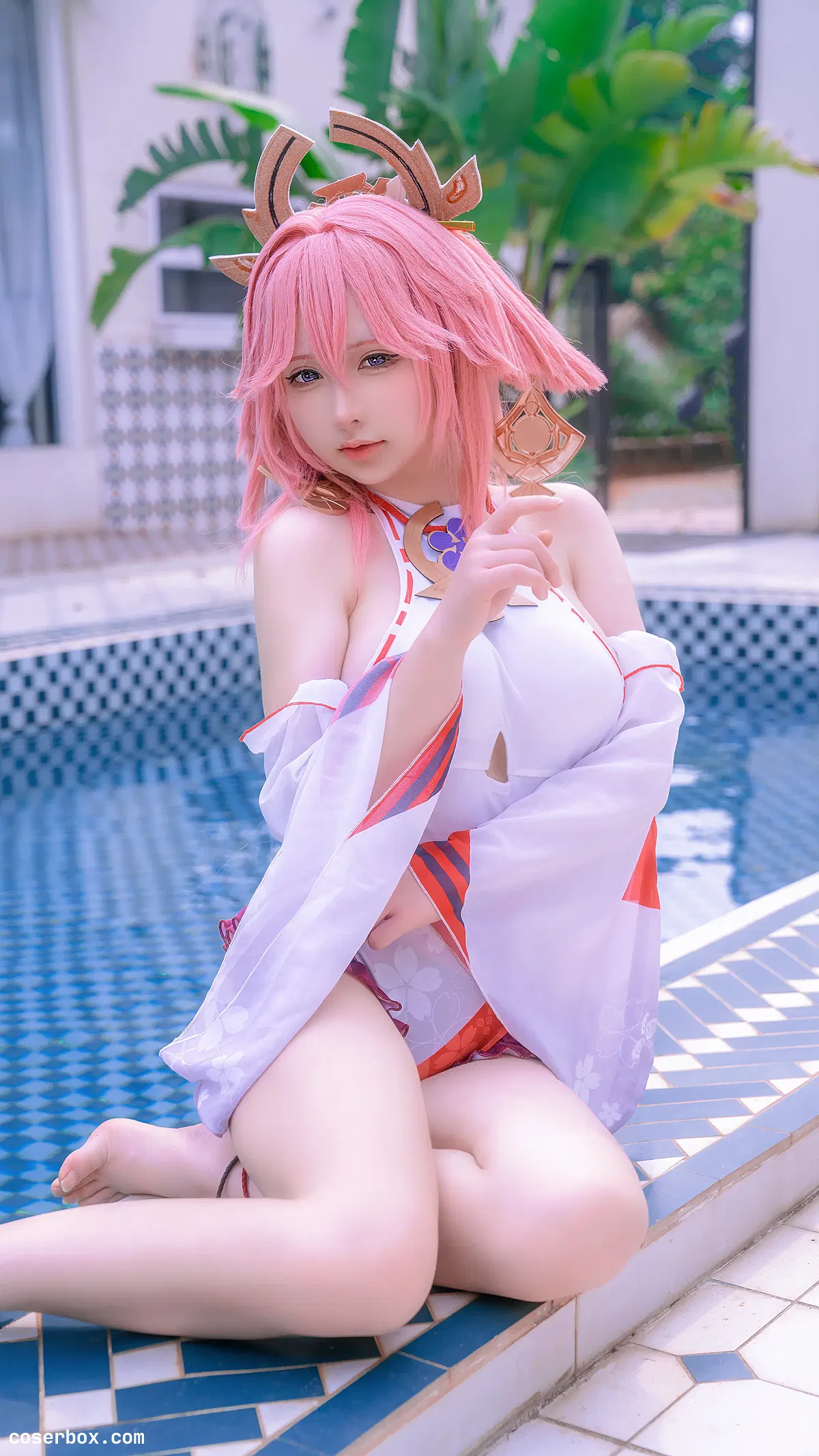 樱梨梨 2024.09.01 八重神子泳装 - 2