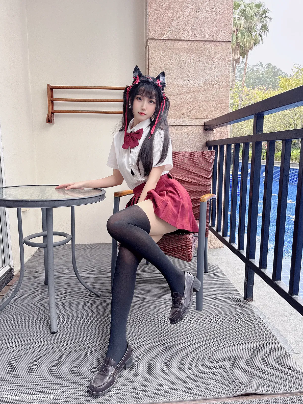 不呆猫 2024.10.27 温泉双马尾JK - 2