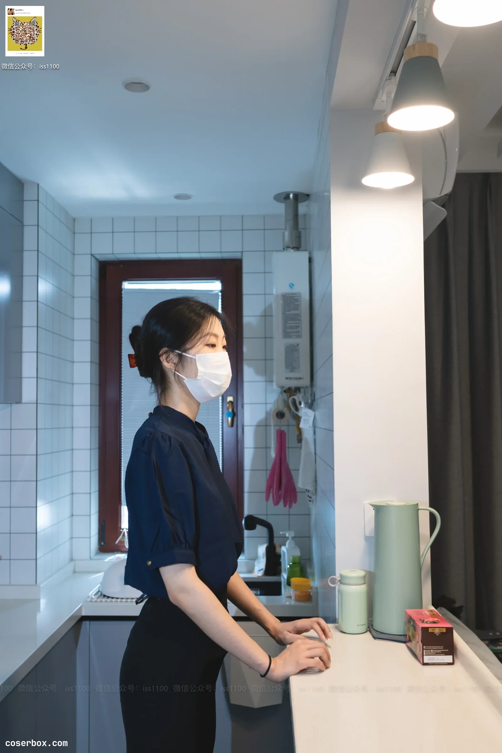 ISS系列 017 美晗 蓝色衬衫