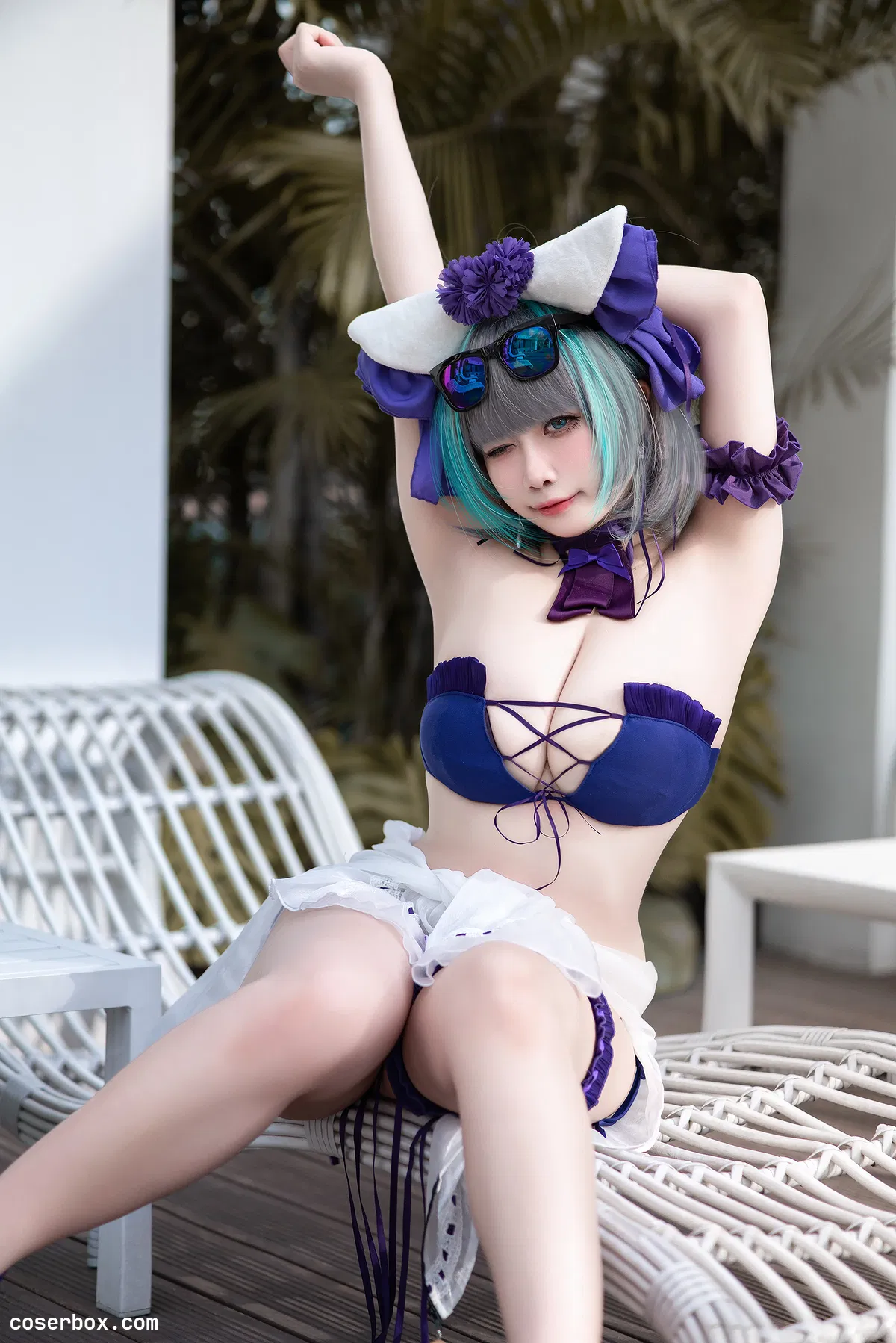 贞子蜜桃 2025.02.19 碧蓝航线 柴郡泳装 - 1