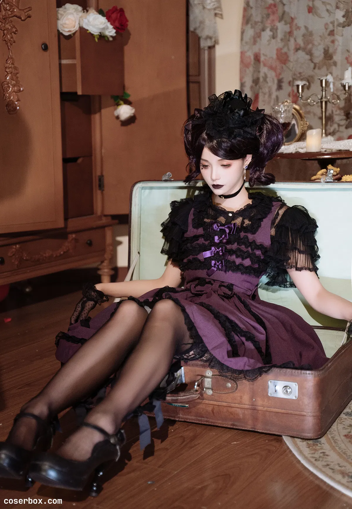 谢安然 2025.03.18 紫色洛丽塔裙子 - 1