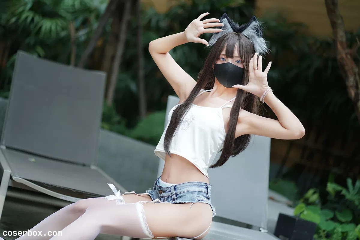 职业奶妈三水子 2025.03.30 猫猫蓝白比基尼 - 2