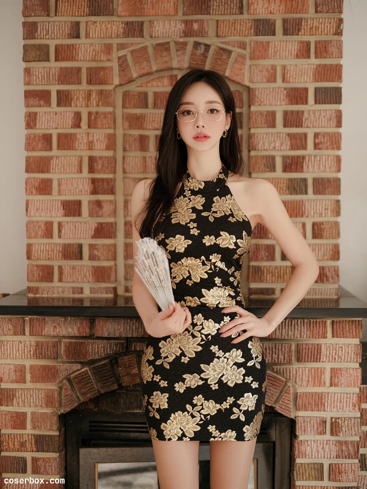 孙允珠 2025.06.02 秋萧弦月茉莉金箔缎黑旗袍裙 - 1