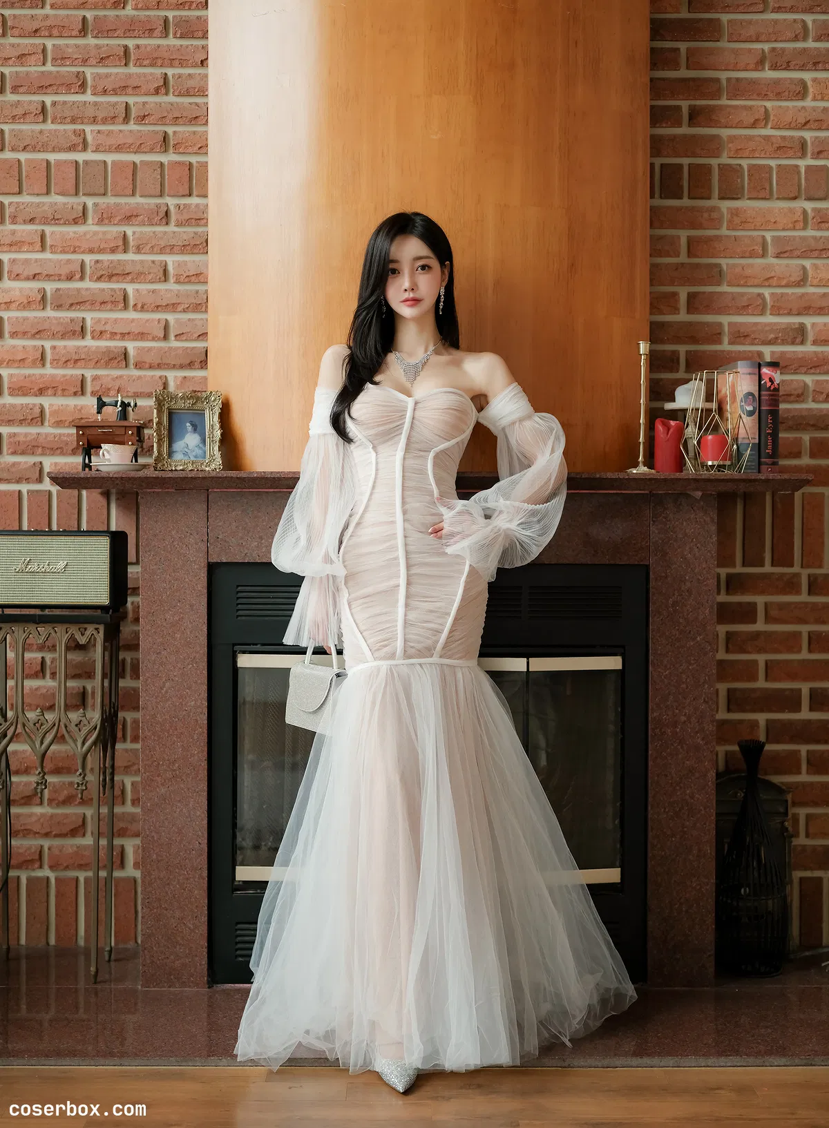 孙允珠 2025.06.26 2025春季定拍 波萨诺瓦缦纱花嫁美人鱼礼裙  - 1