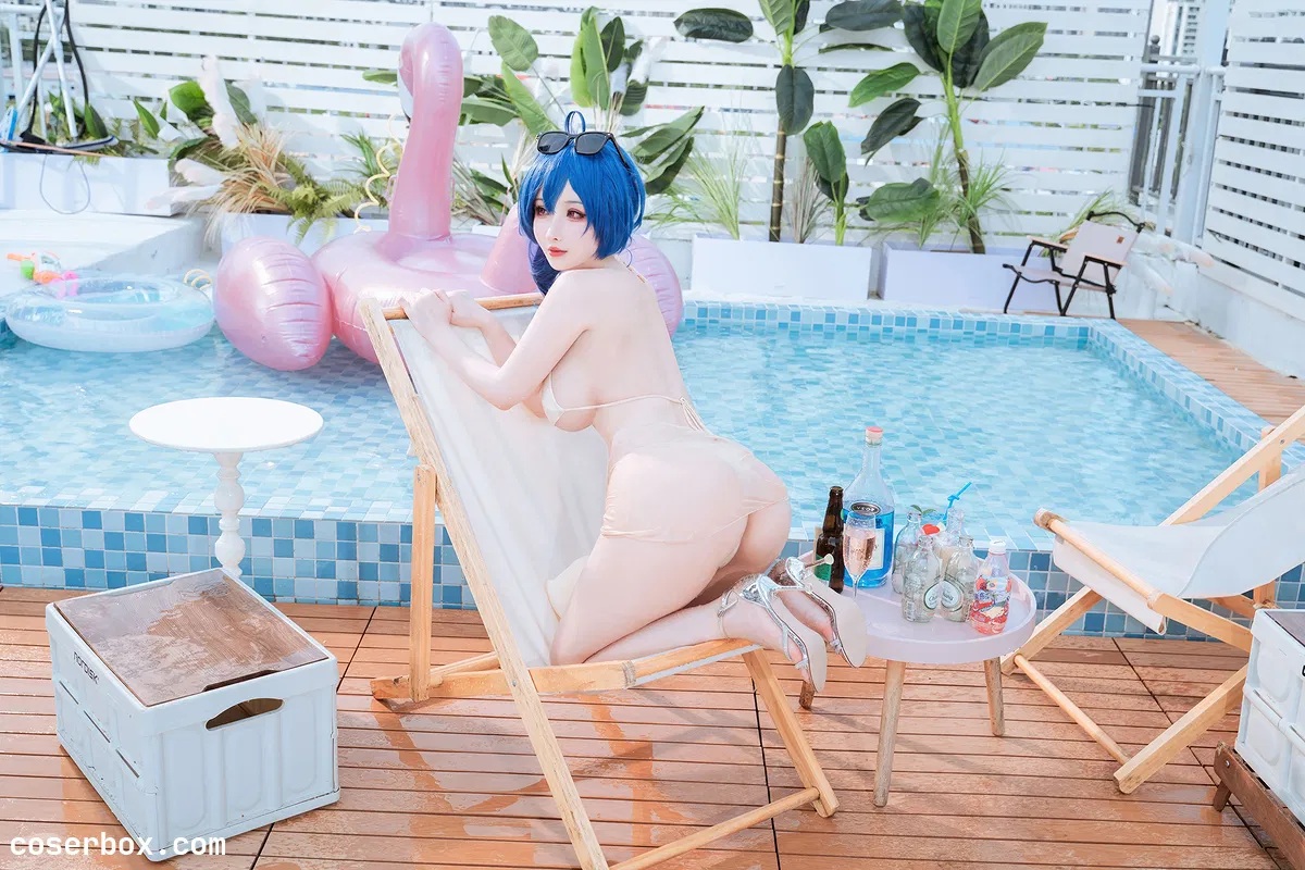 凉凉子 2025.11.09 碧蓝航线 圣路易斯 香槟色比基尼 - 2