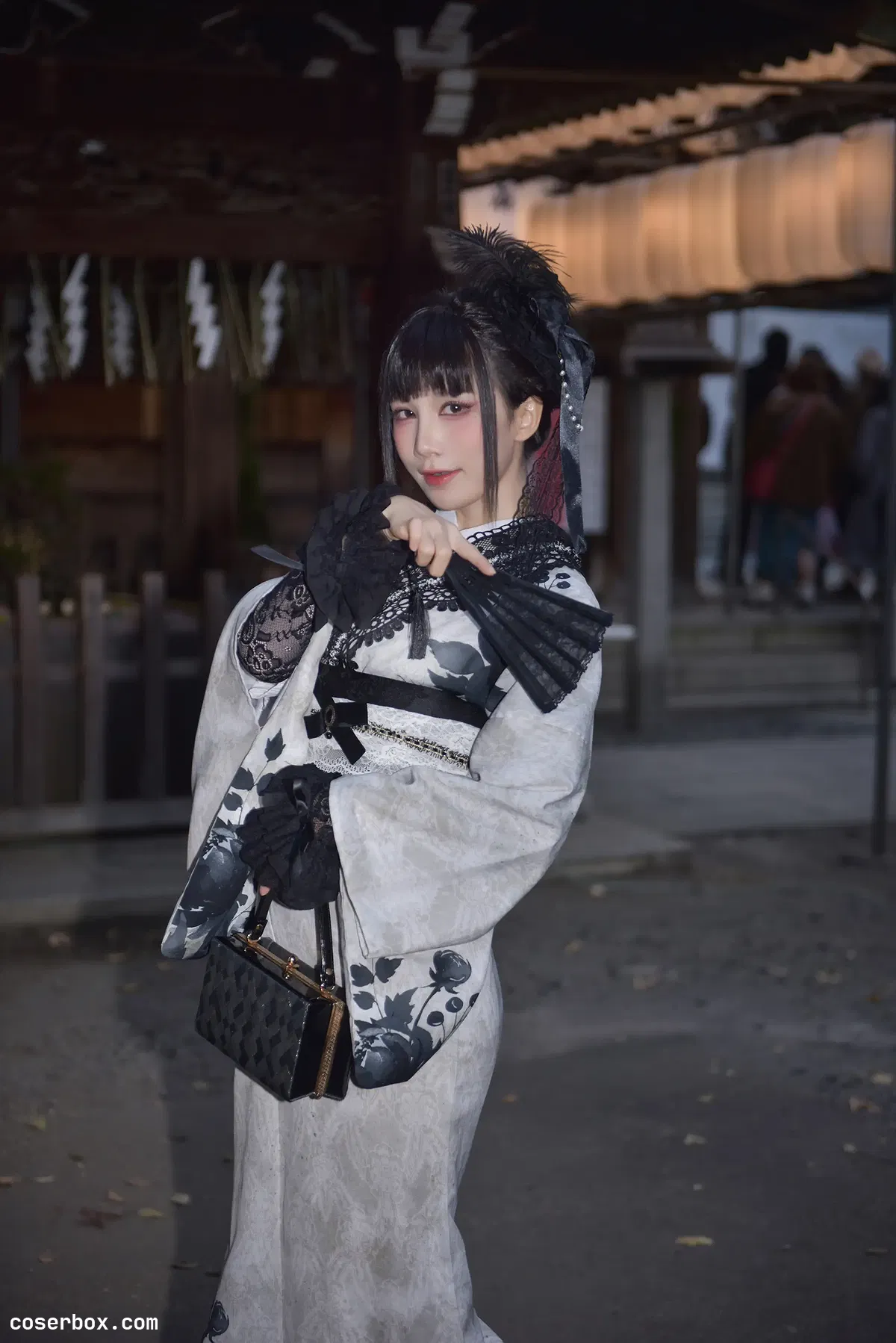 水淼aqua 2025.11.12 Black Lace Kimono 黑蕾丝和服 - 2