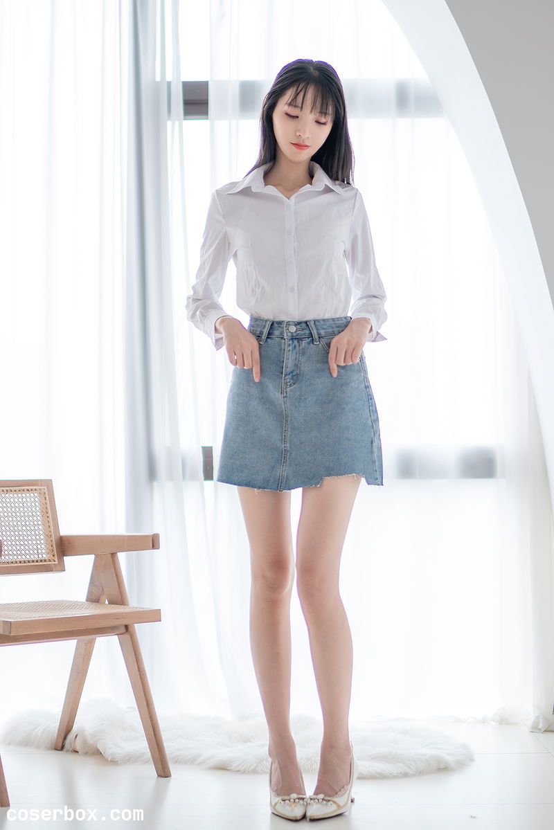 西瓜少女 NO.023 衬衫牛仔裙