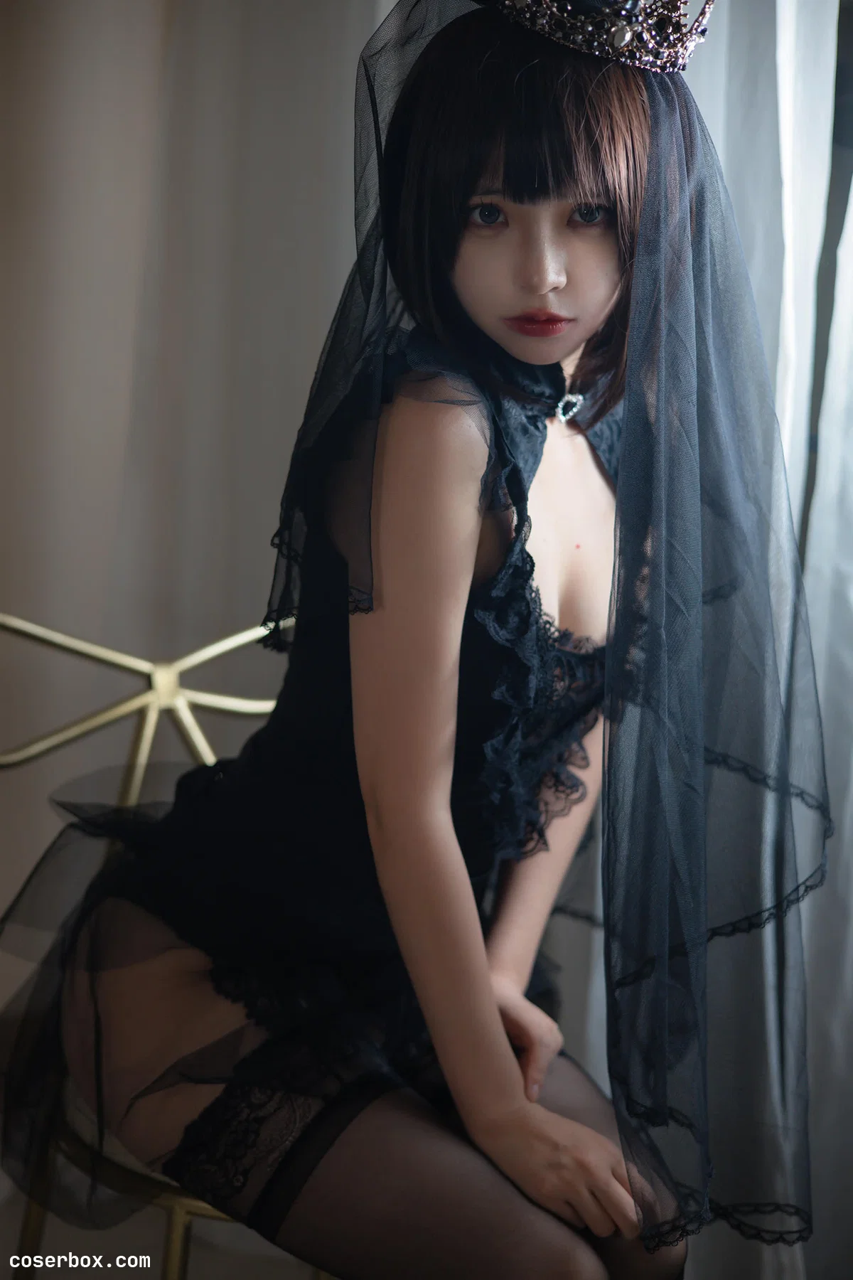 疯猫ss 2026.04.27 黑色婚纱 - 1